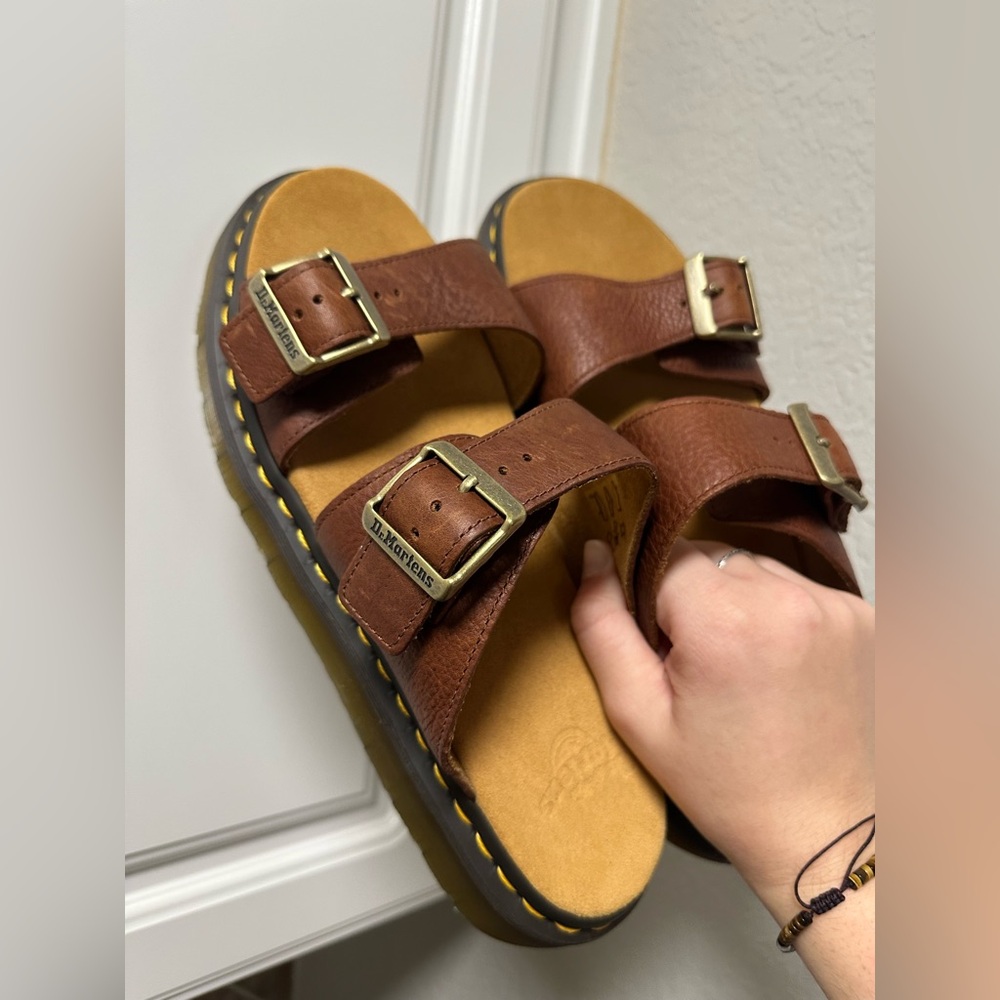 Dr. Martins Brown Leather Sandal